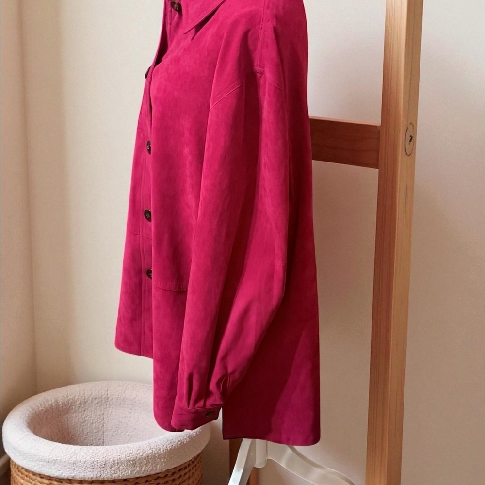 Fleetstreet Magenta Button-Down Shacket - image 2